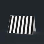 Funky Large Black and White Vertical Stripes Card<br><div class="desc">Bold black and white graphic stripes decor in horizontal or in vertical fashion are a modern classic graphic design style that always make for a great custom gift for yourself or for someone special on your list, these are sure to make an impression on any festive occasions. Email us using...</div>