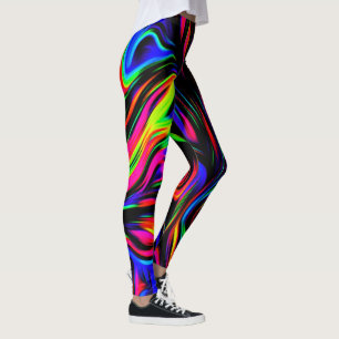 Funky Leggings Multicolor Black and Neon