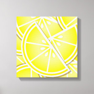 Funky lemon wedges! canvas print