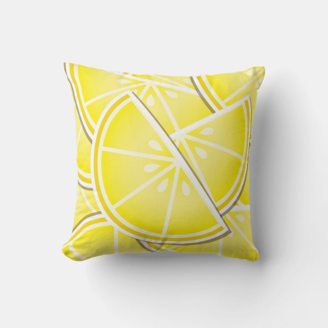 Funky lemon wedges! throw pillow (Front)