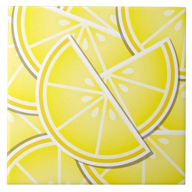 Funky lemon wedges! tile (Front)