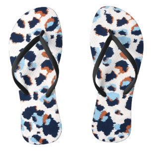 Funky Leopard Patterns Animal Zoo Art Animal Art F Flip Flops