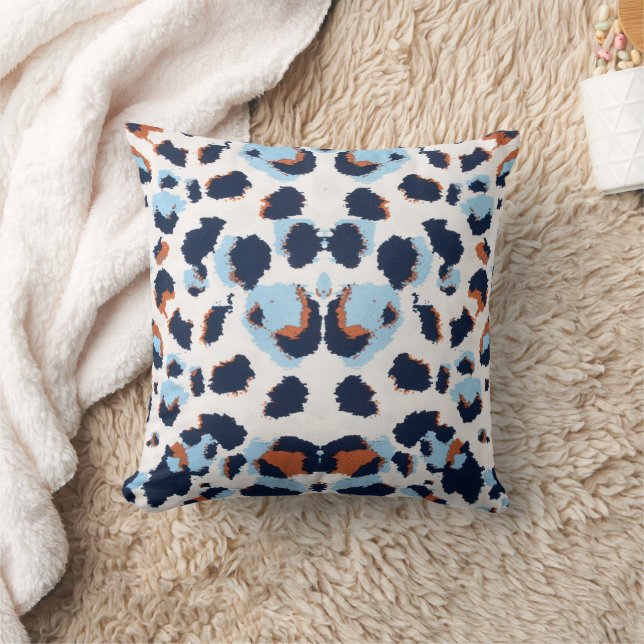 Funky Leopard Patterns Animal Zoo Art Animal Art F Throw Pillow (Blanket)