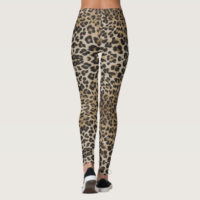 Funky Leopard Print Leggings (Back)
