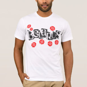 Funky Letters Folk Belarus Беларусь T-Shirt Tee