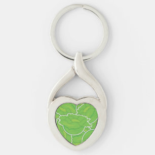 Funky lettuce keychain