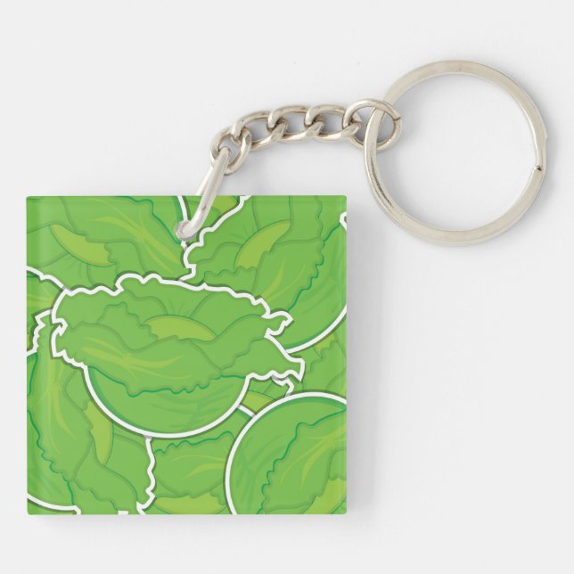 Funky lettuce keychain (Back)