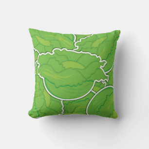 Funky lettuce throw pillow