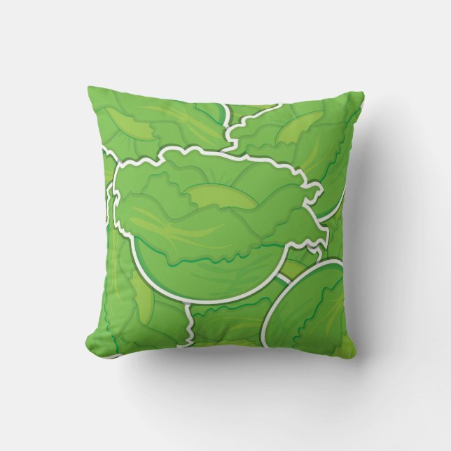 Funky lettuce throw pillow (Front)