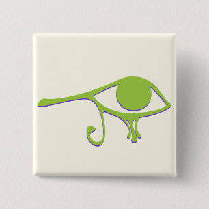 Funky Lime Purple Wedjet 2 Inch Square Button