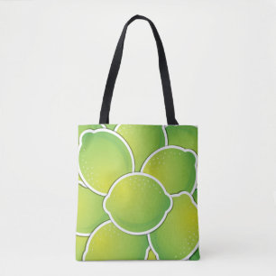 Funky lime tote bag
