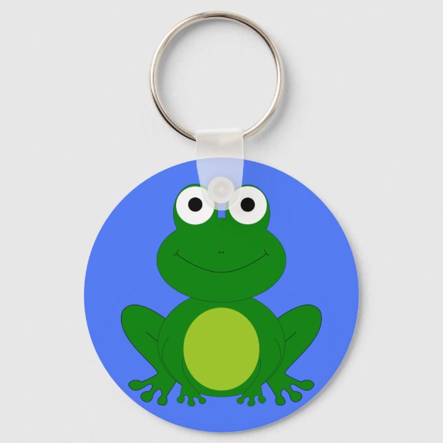 Funky little frog pond keychain (Front)