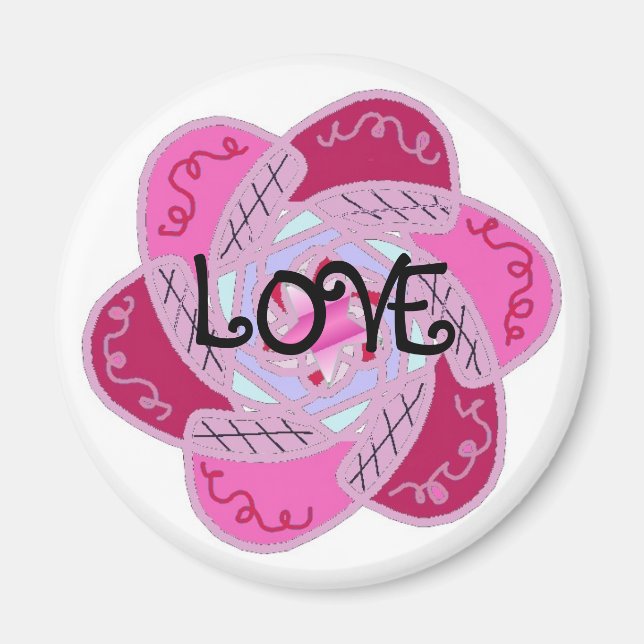 Funky Love Design Magnet (Front)
