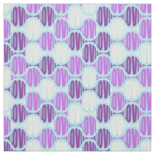 Funky Love Typography Purple Fabric