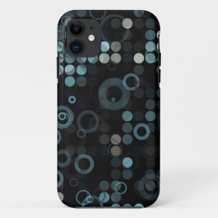 Funky Masculine Grey Blue Circle Stylish Geometric iPhone 11 Case