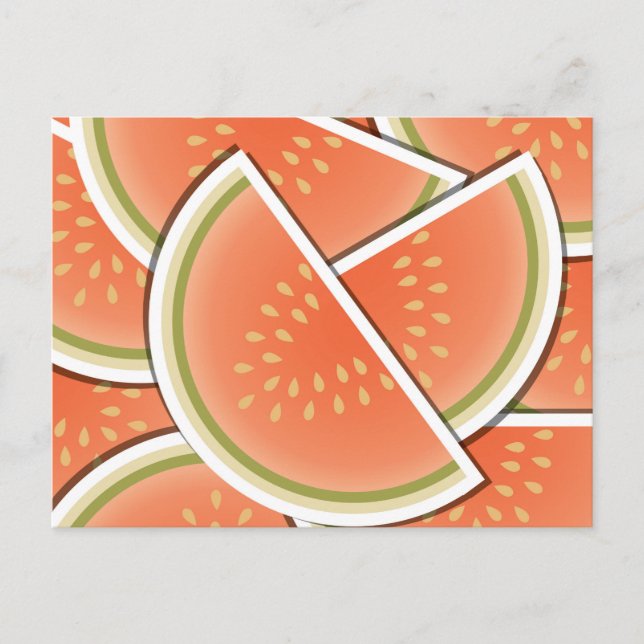 Funky melon wedges postcard (Front)
