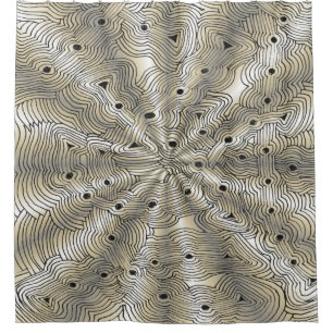 Funky Metallic Abstract Ant Farm Doodle