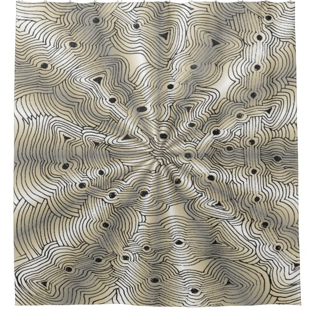 Funky Metallic Abstract Ant Farm Doodle (Front)