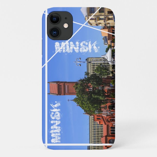 Funky Minsk Belarus Architecture iPhone 11 Case (Back)
