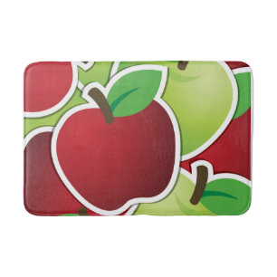 Funky mixed apples bath mat
