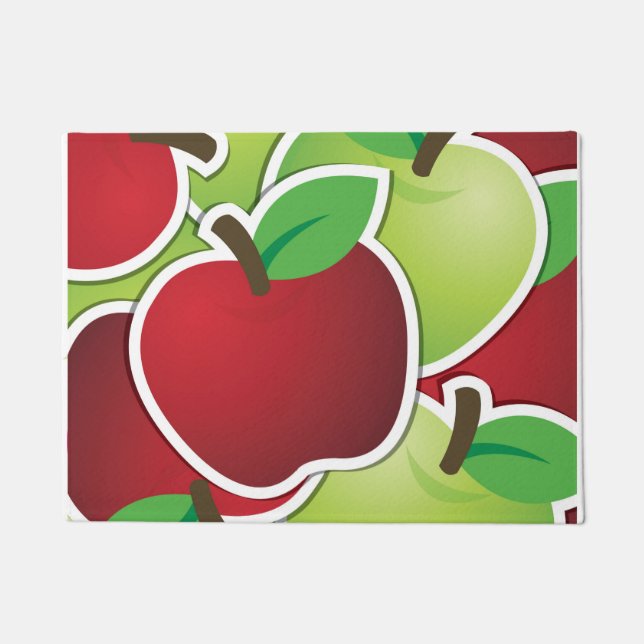 Funky mixed apples doormat (Front)