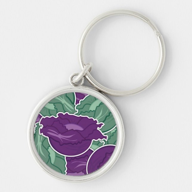 Funky mixed cabbage keychain (Front)