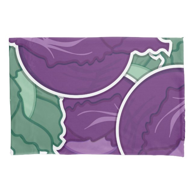 Funky mixed cabbage pillowcase (Front)