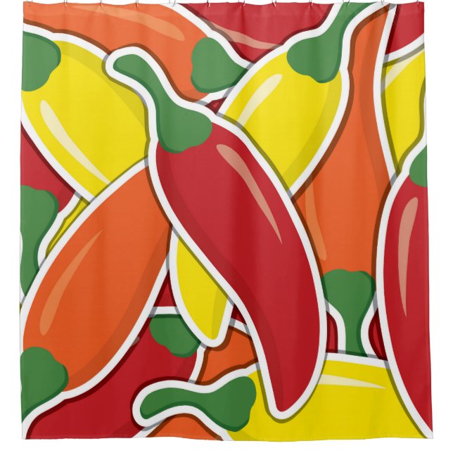 Funky mixed chilli peppers (Front)