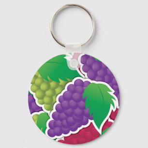 Funky mixed grapes keychain