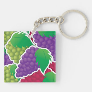Funky mixed grapes keychain