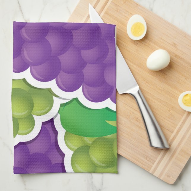 Funky mixed grapes kitchen towel (Quarter Fold)