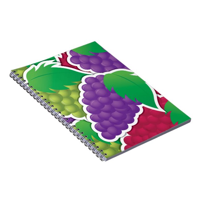 Funky mixed grapes notebook (Right Side)