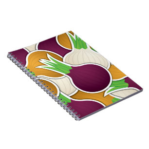 Funky mixed onions notebook