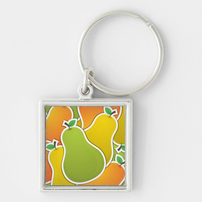 Funky mixed pear keychain (Front)