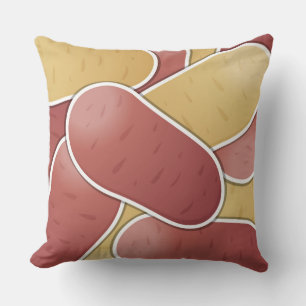 Funky mixed potato throw pillow