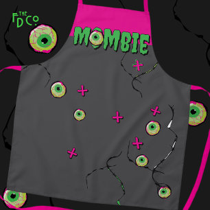 Funky Mombie Zombie Eyeball Poppin’ Funny  Apron
