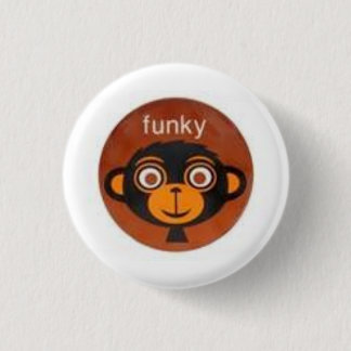 Funky Monkey 1 Inch Round Button