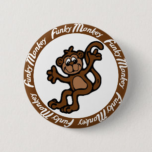 Funky Monkey 2 Inch Round Button