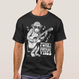 Funky Monkey Vibes Guitar Design For Music Lovers T-Shirt