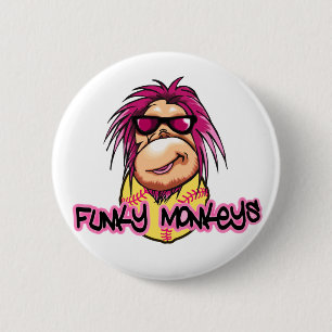 Funky Monkeys 2 Inch Round Button