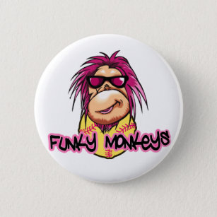 Funky Monkeys 2 Inch Round Button