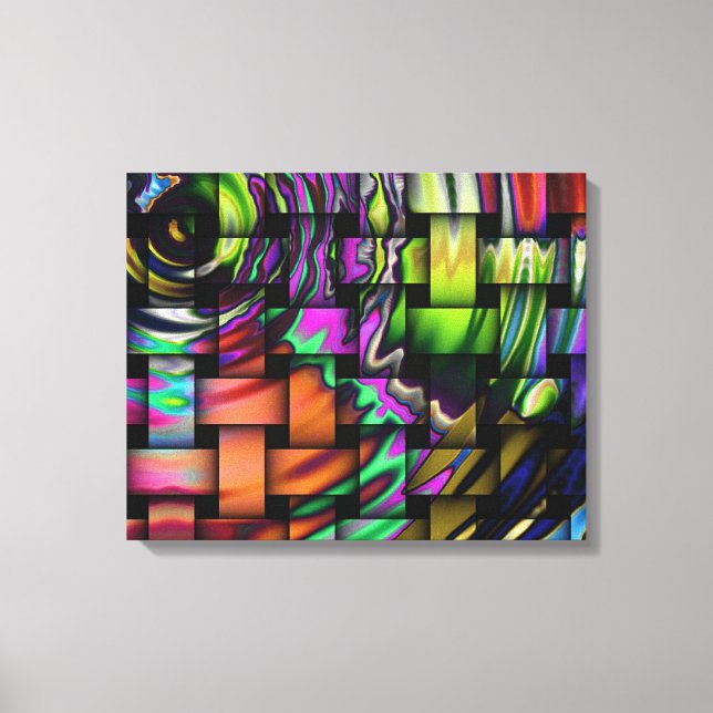Funky Mosaic Wrapped Canvas (Front)