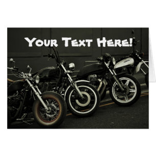 Funky Motorbike Motorcycle Garage Carte de voeux