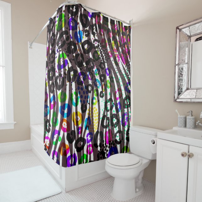 Funky Multi Animal Print Pattern Bright Colours (In Situ)