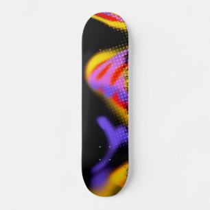 Funky Multicolore Motif Skateboard