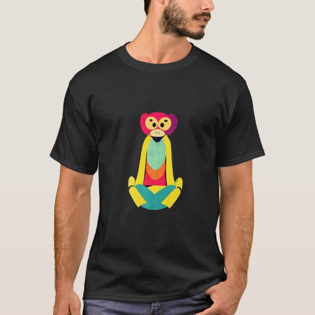 Funky Munky Sitting Monkey Design Premium T-Shirt (Front)