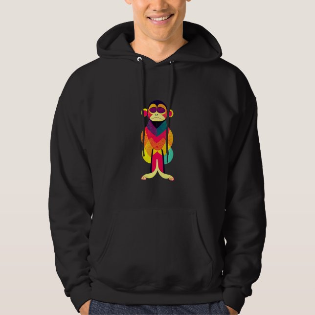 Funky Munky Standing Bodhisattva Design Hoodie (Front)