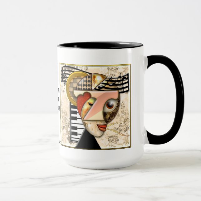 Funky Music (Personalized Ceramic Mug) Mug (Right)