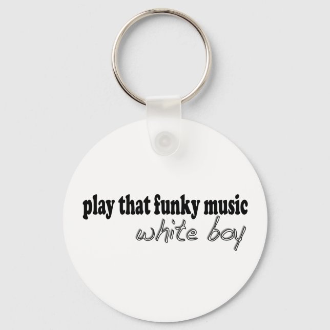 Funky Music White Boy Keychain (Front)