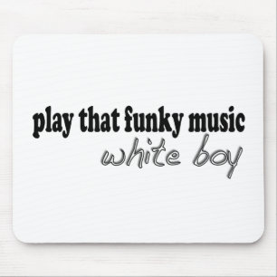 Funky Music White Boy Mouse Pad